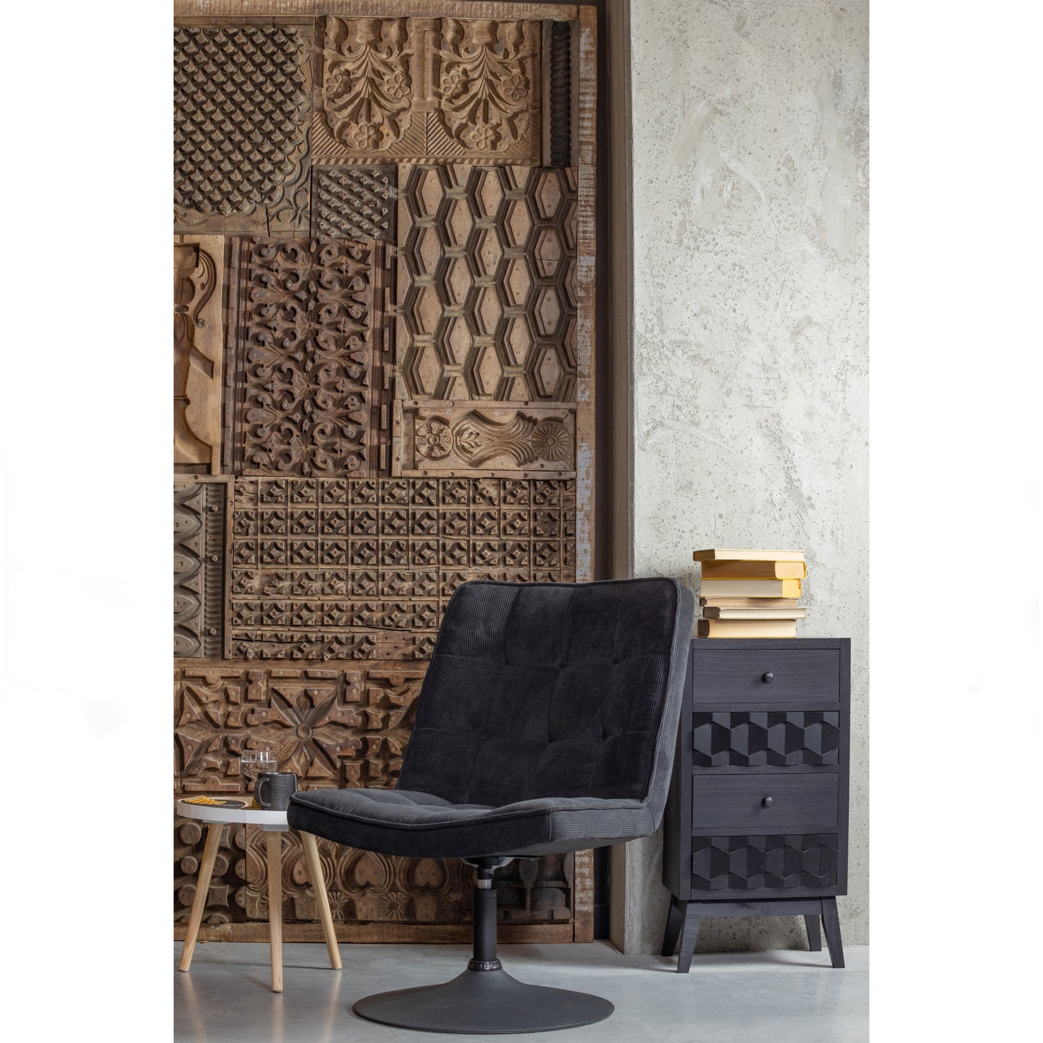 Bijzettafel Sash naturel Ø41cm - Afbeelding 2