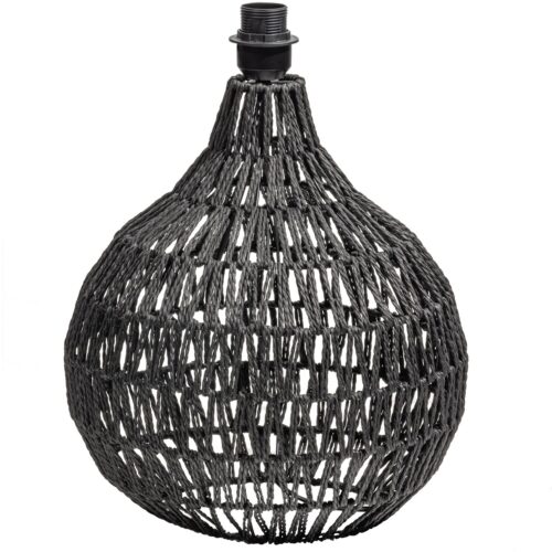 Tafellamp Macy Rattan kleur Zwart (excl. kap)