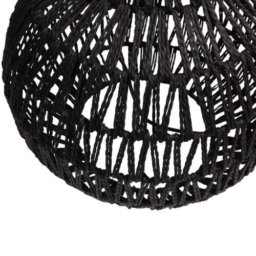 Tafellamp Macy Rattan kleur Zwart (excl. kap) - Afbeelding 5