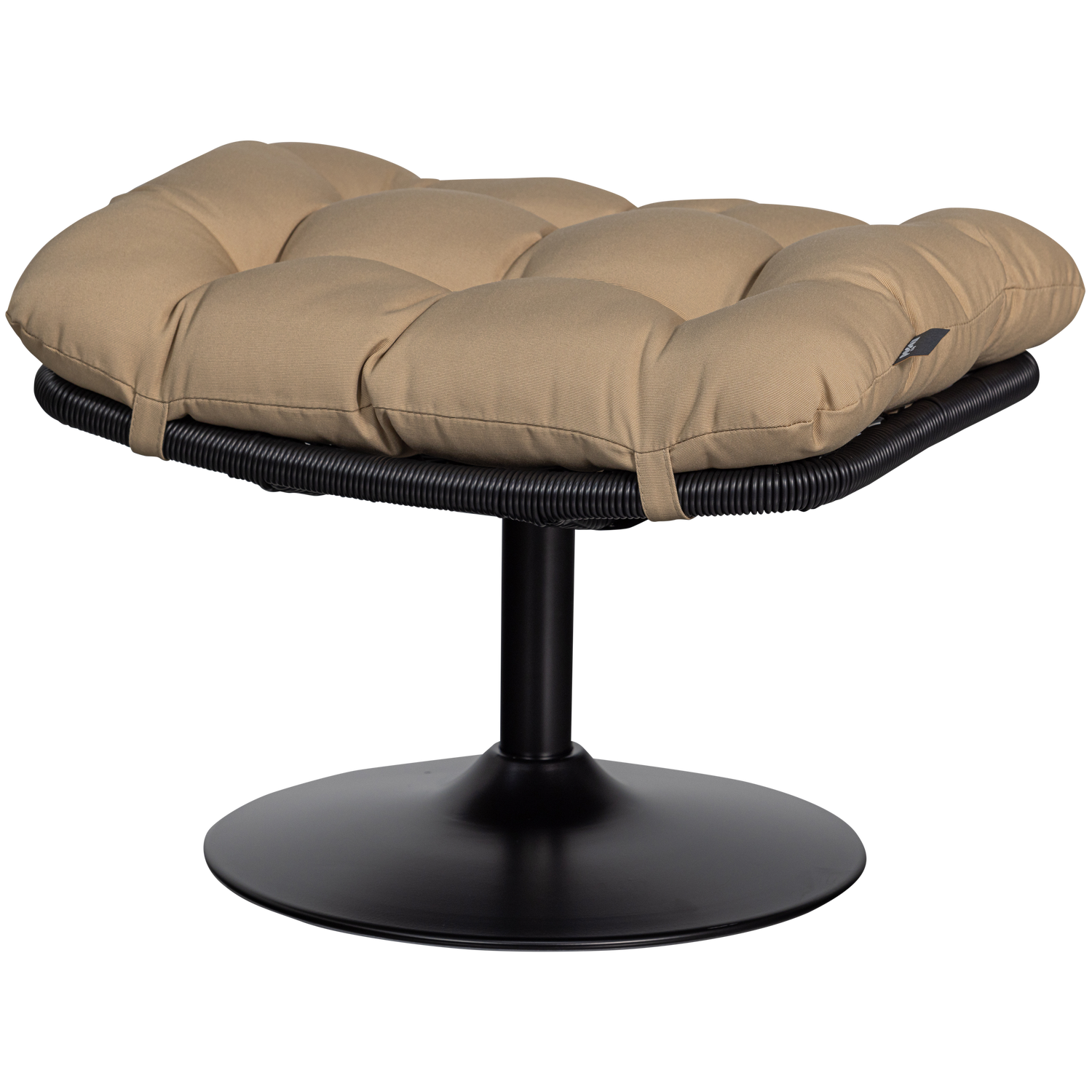 Tuinhocker Vive Outdoor Rattan Zand / Zwart