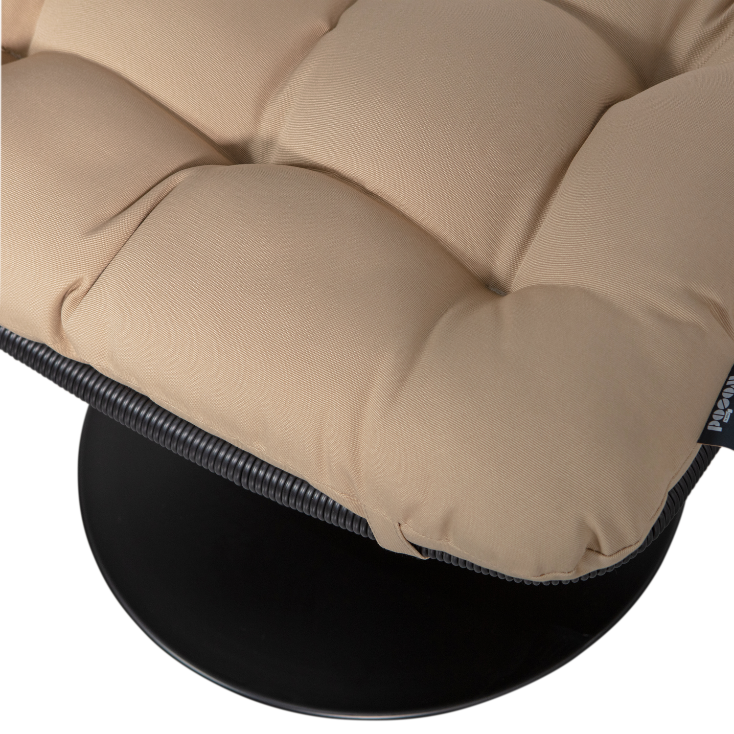 Tuinhocker Vive Outdoor Rattan Zand / Zwart - Afbeelding 6