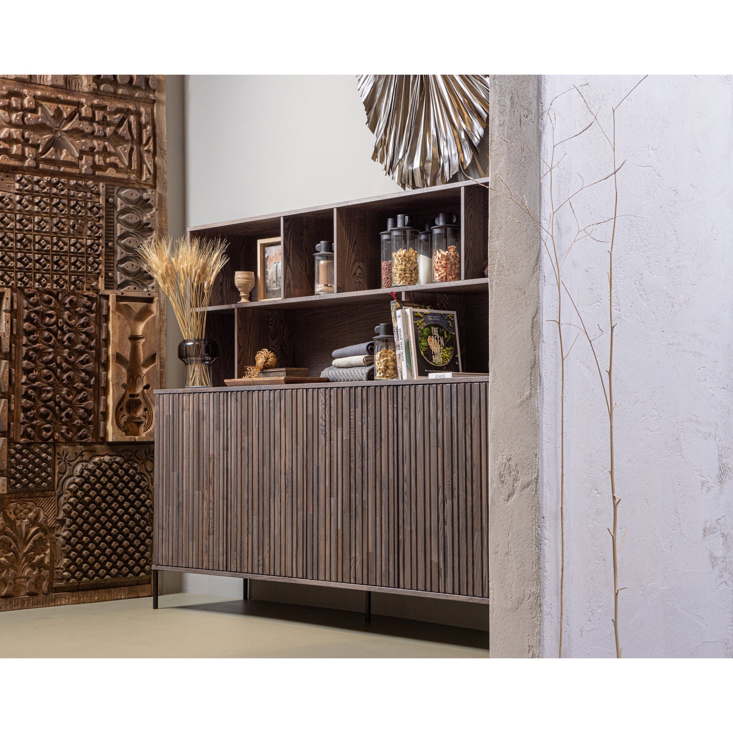 Wandkast New Gravure 150 x 200cm - Espresso - Afbeelding 2