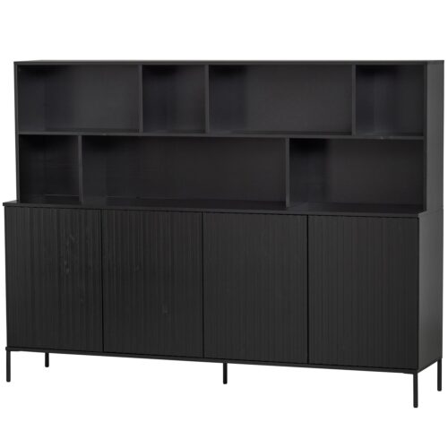 Wandkast New Gravure 150 x 200cm - Zwart