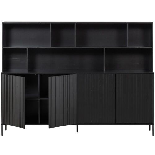Wandkast New Gravure 150 x 200cm - Zwart - Afbeelding 4