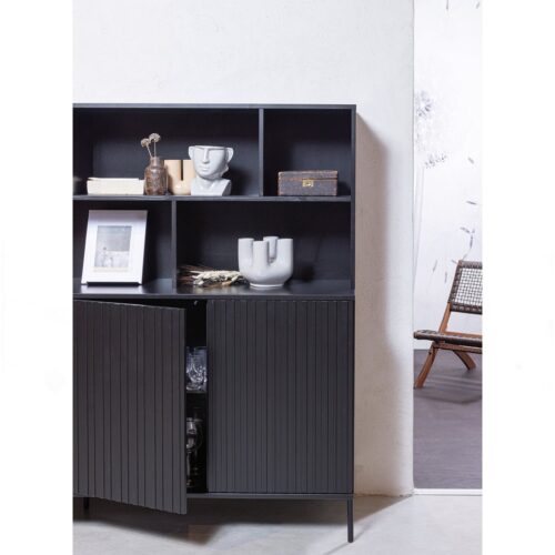 Wandkast New Gravure 150 x 200cm - Zwart - Afbeelding 2