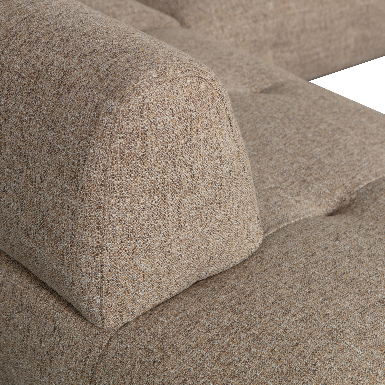 Lloyd hoekbank links grof geweven bruin melange - Afbeelding 6