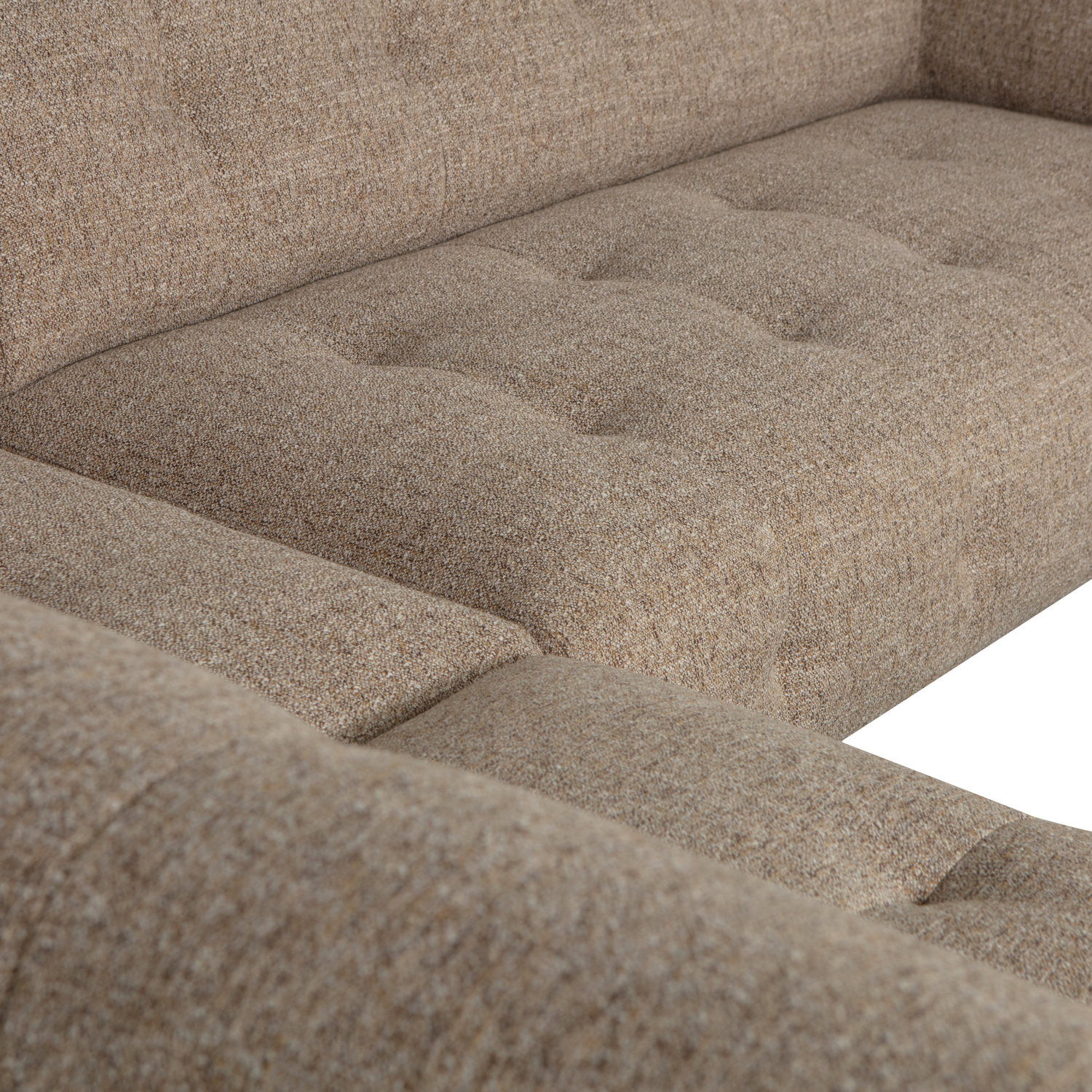 Lloyd hoekbank links grof geweven bruin melange - Afbeelding 7