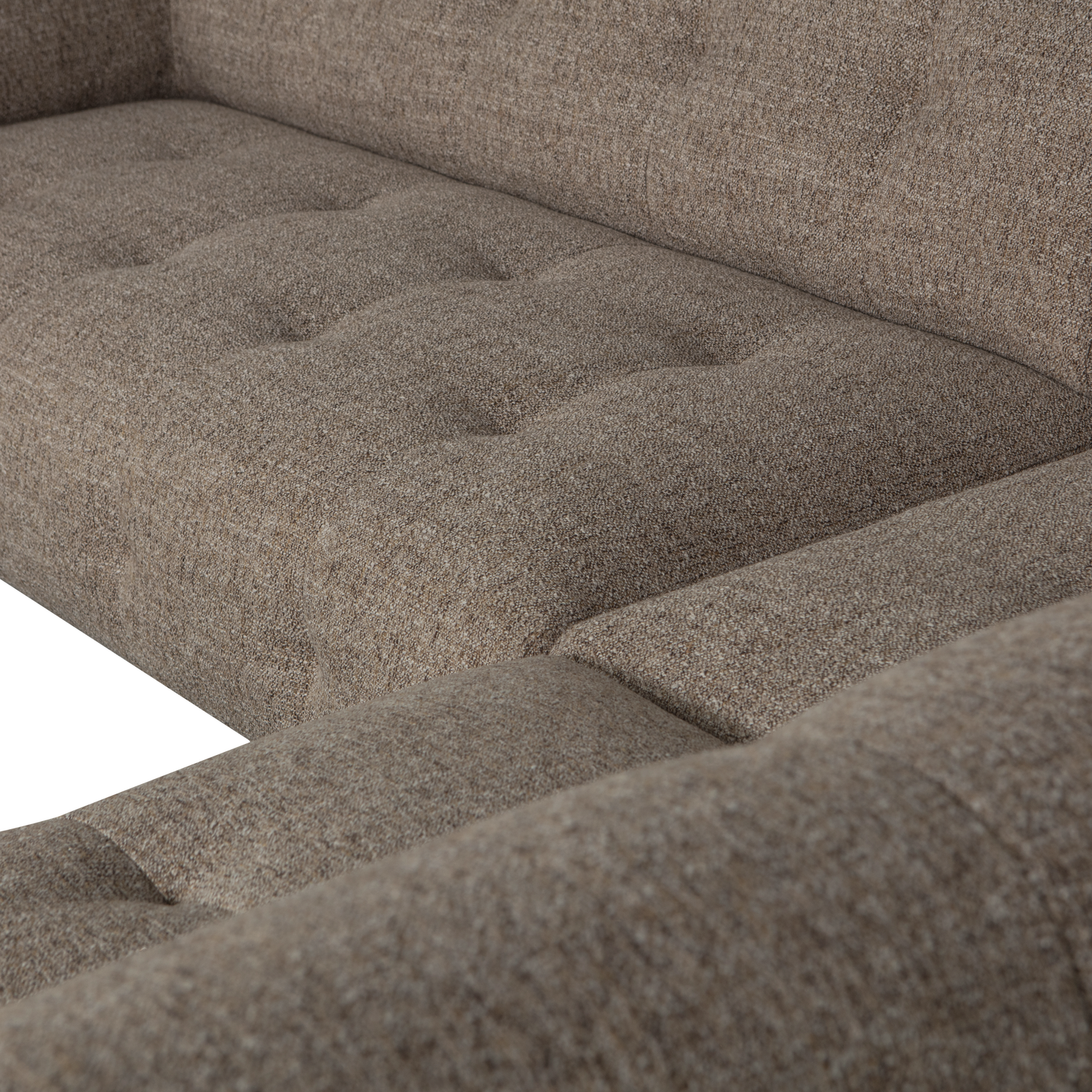 Lloyd hoekbank rechts grof geweven donkerbruin melange - Afbeelding 4
