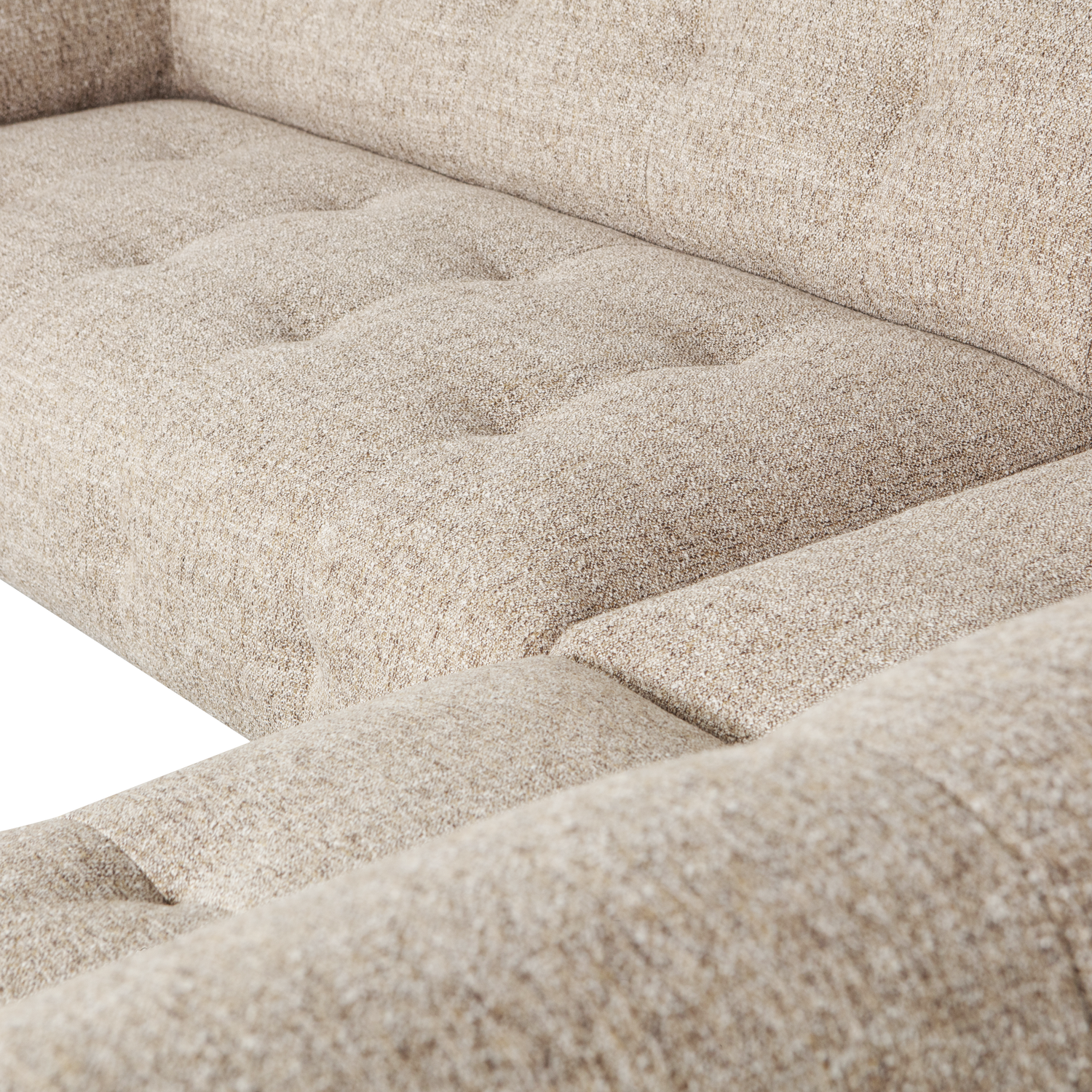 Lloyd hoekbank rechts grof geweven naturel melange - Afbeelding 4