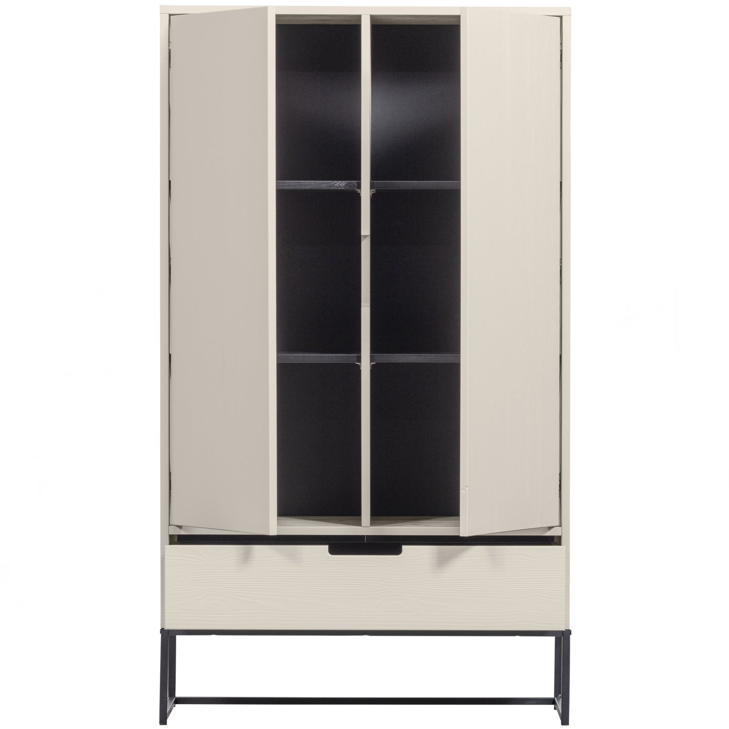 Opbergkast Silas Grenen, 149 x 85cm, kleur Dust - Afbeelding 5