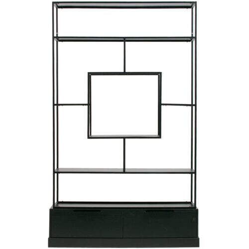 Wandkast Fons, kleur Zwart - Afbeelding 4