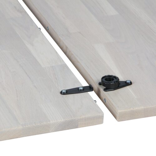 Uitschuifbare Ronde Eettafel Lange Jan 120 x 120-200cm, kleur Eiken - Afbeelding 9