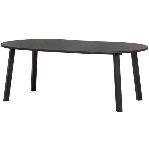 Uitschuifbare Ronde Eettafel Lange Jan Eiken, 120-200 x 120cm, kleur blacknight - Afbeelding 8