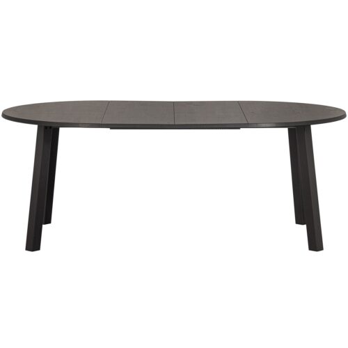 Uitschuifbare Ronde Eettafel Lange Jan Eiken, 120-200 x 120cm, kleur blacknight - Afbeelding 6