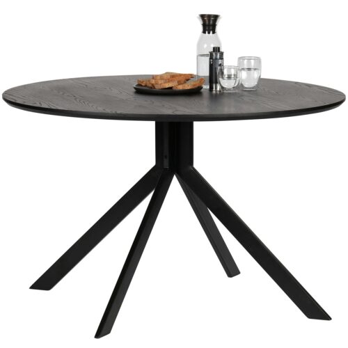 Ronde Eettafel Bruno 120cm, kleur Zwart - Afbeelding 4