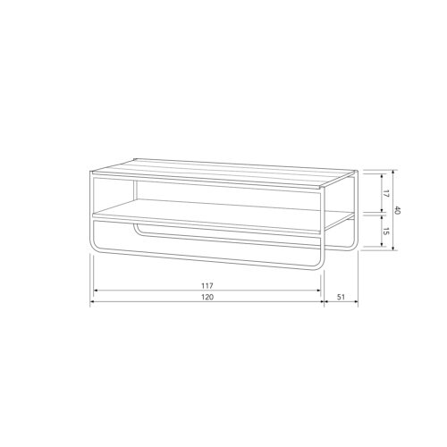 Salontafel Rikkie Mangohout 120 x 51cm - Afbeelding 7
