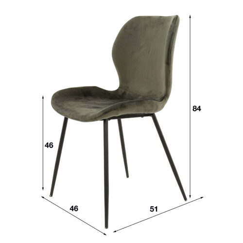 Stoel Shell Velvet ronde buis - Antraciet - Afbeelding 18