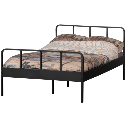 Bed Mees Staal 120x200cm, kleur Zwart