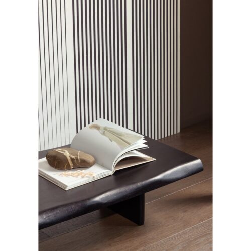 Salontafel Cali Mangohout 120 x 28cm  zwart - Afbeelding 2