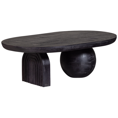 Salontafel Steppe Mangohout 110 x 72cm  zwart - Afbeelding 6