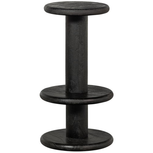 Barkruk Kolby Mangohout 40cm - Zwart