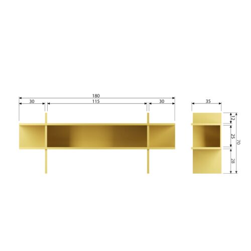 Sidetable Jana Grenen 180cm - Sun - Afbeelding 9