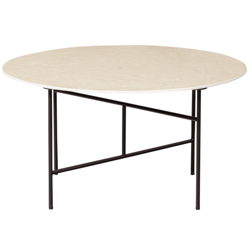 Ronde Bijzettafel Vida Marmer 75 x 75cm  Naturel - Afbeelding 2