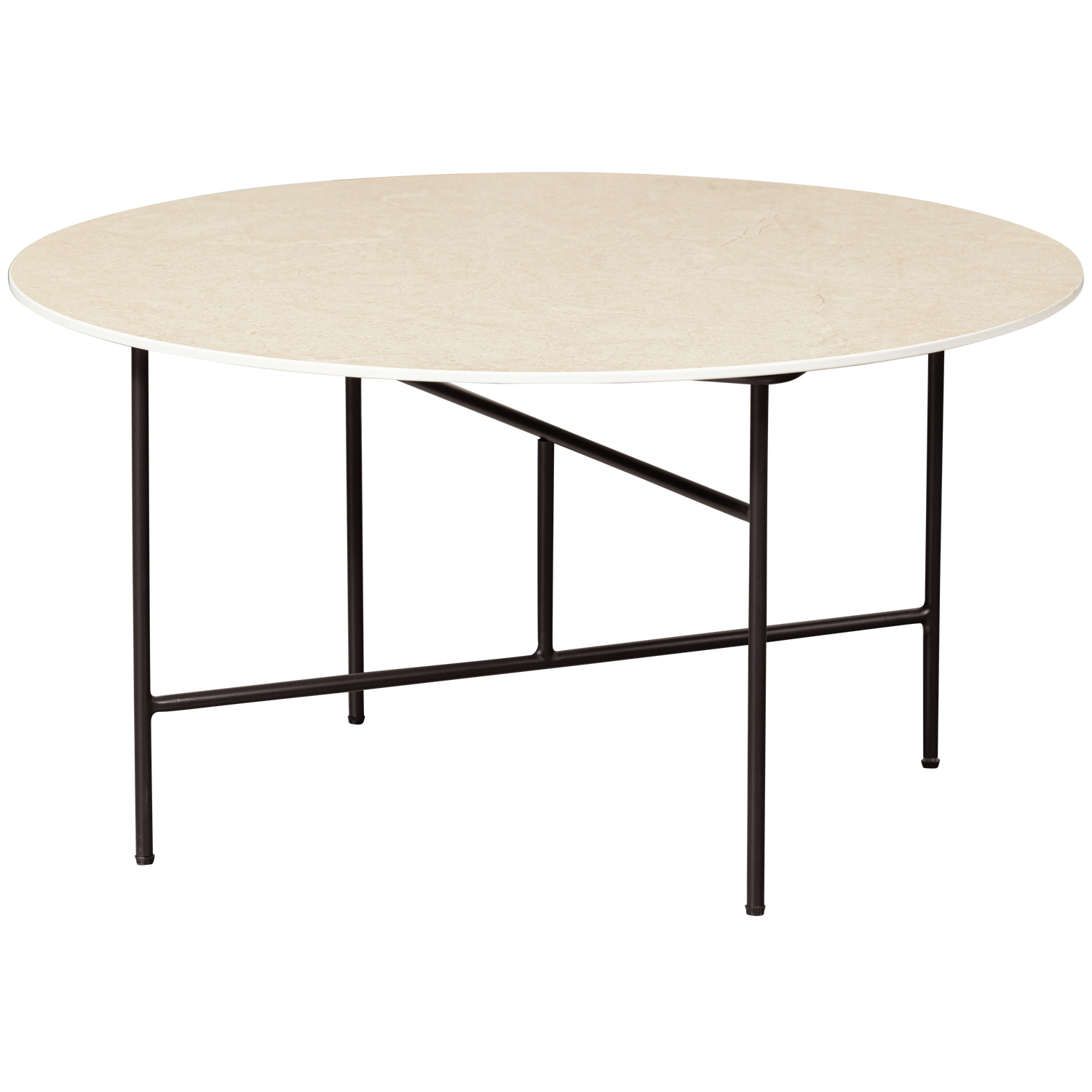 Ronde Bijzettafel Vida Marmer 75 x 75cm Naturel