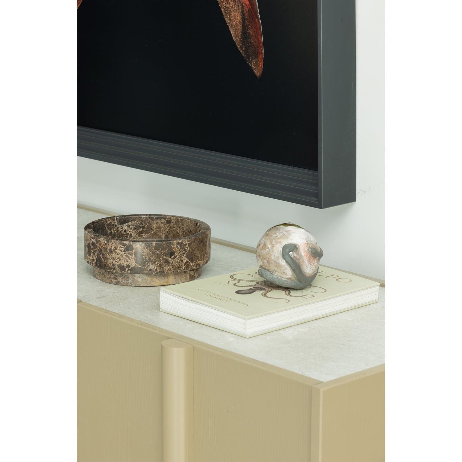 Dressoir Basu Grenen, kleur Mud - Afbeelding 3