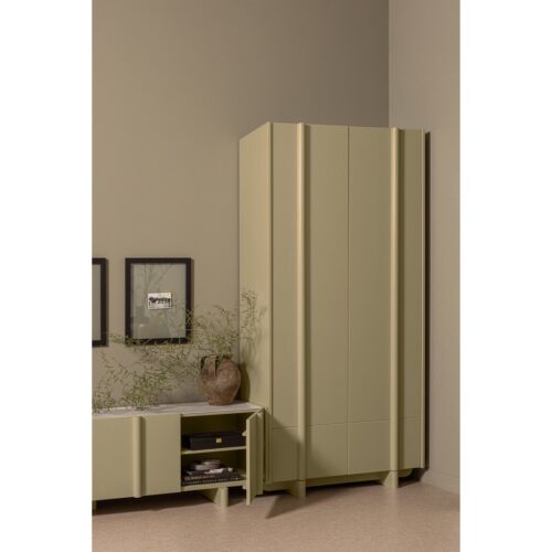 Opbergkast Basu Grenen, 210 x 101cm, kleur Moss - Afbeelding 2