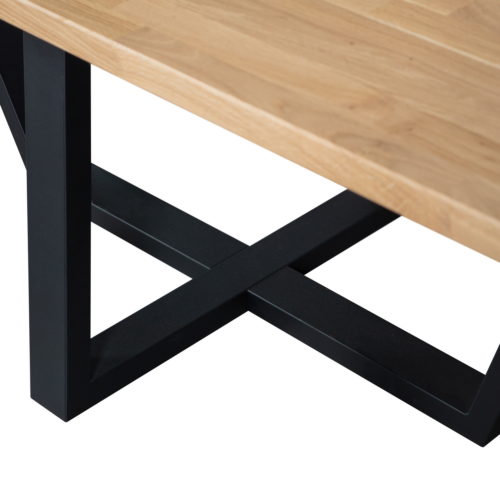 Eettafel Tablo Eikenhout, 240 x 100cm, kleur Naturel - Drenthe poot - Afbeelding 5