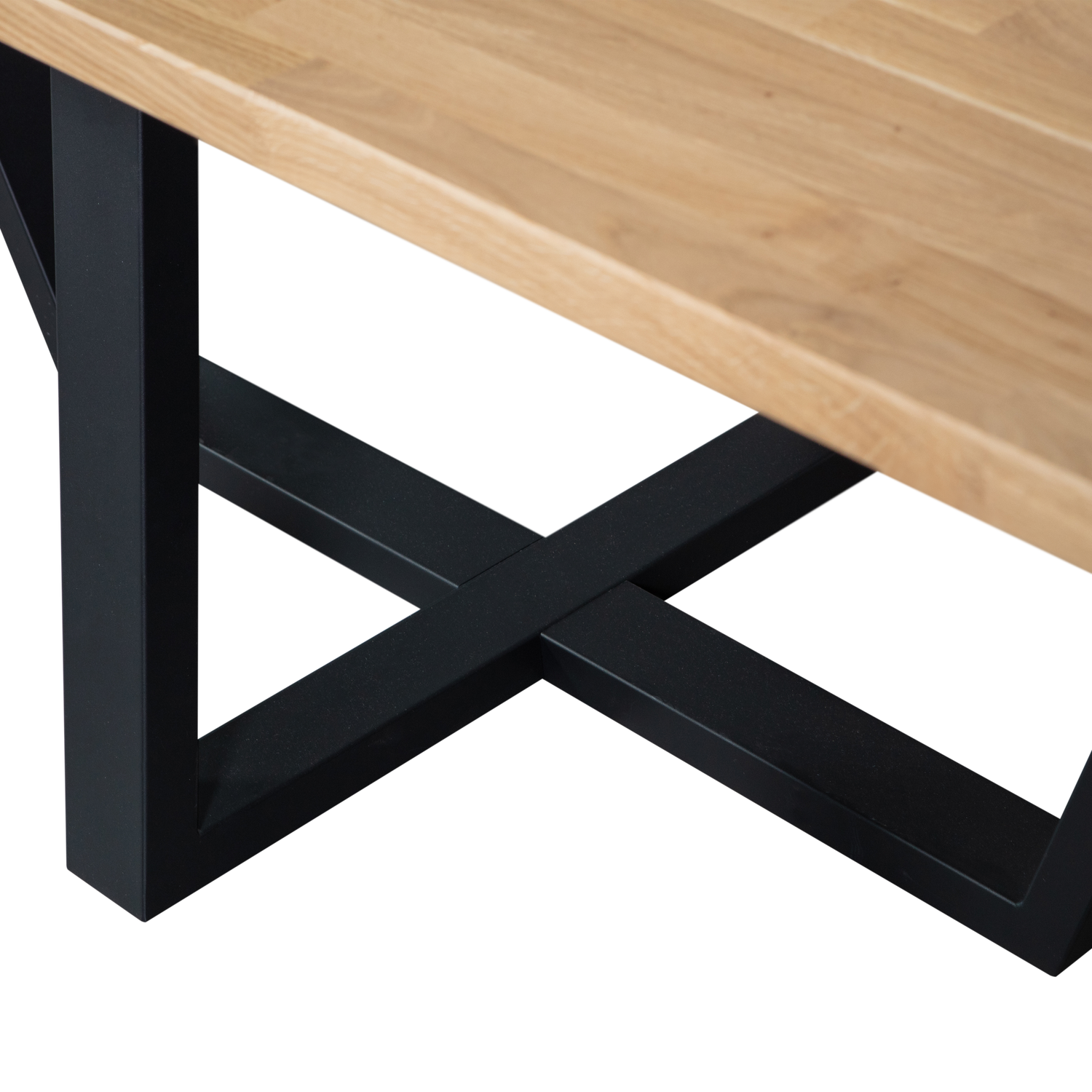 Eettafel Tablo Eikenhout, 240 x 100cm, kleur Naturel - Drenthe poot - Afbeelding 5