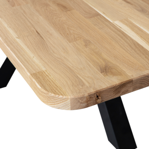 Eettafel Tablo Eikenhout, 240 x 100cm, kleur Naturel - Zeeland poot - Afbeelding 5