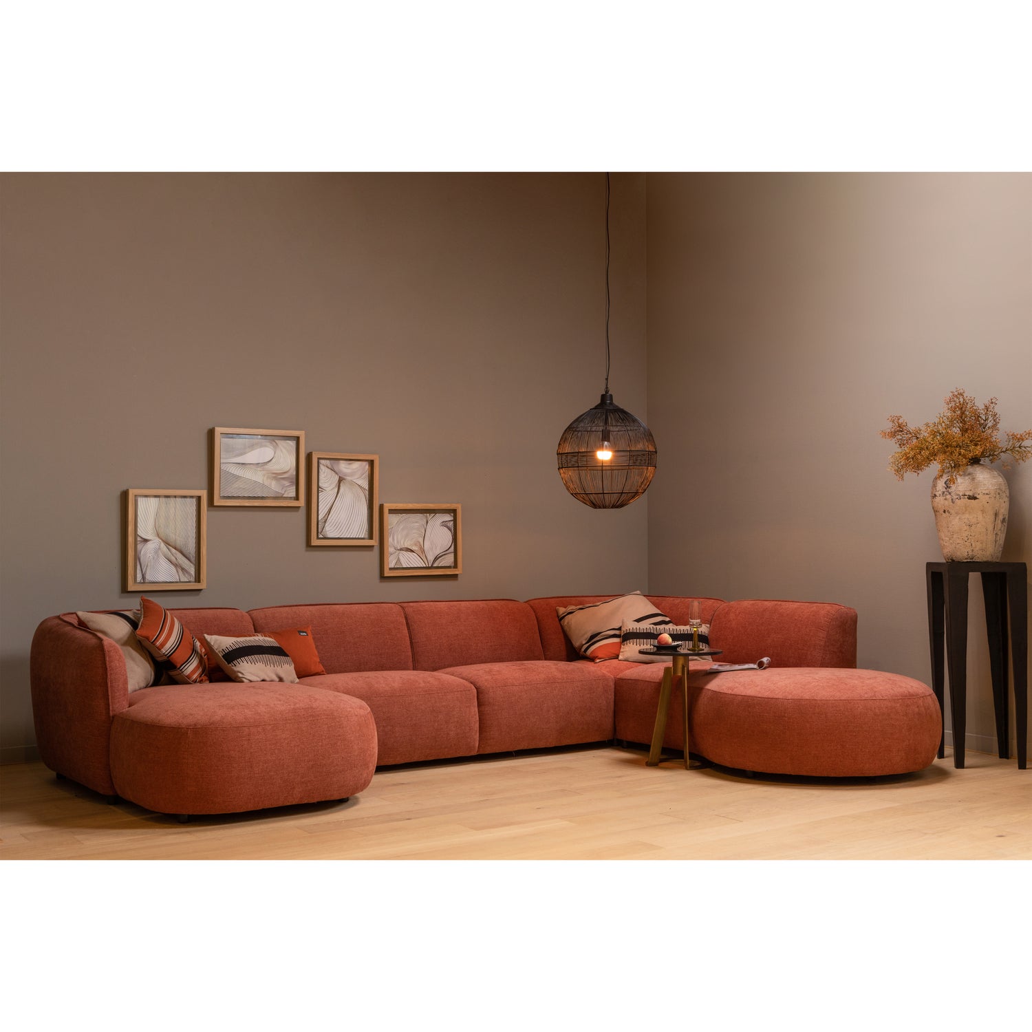 Polly bank u-vorm rechts roze - Afbeelding 3