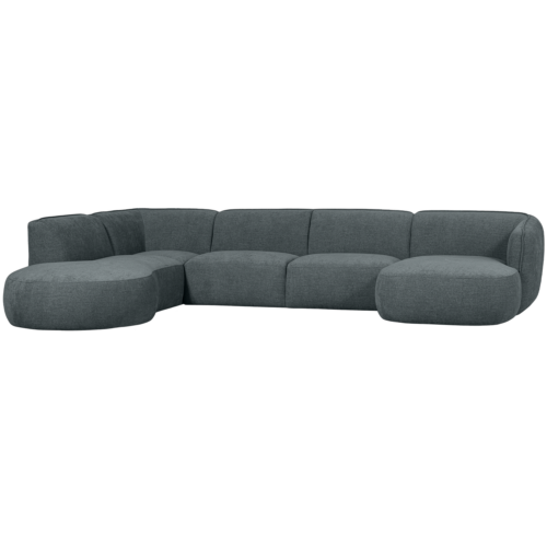 Polly bank u-vorm links blauw/groen