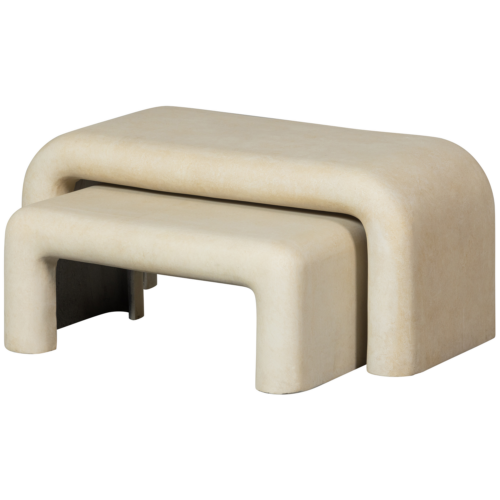 Salontafel Stani Set van 2 stuks Betonlook 92 x 42cm