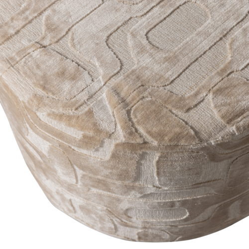 Poef Yago Viscose Naturel 43xO60cm - Afbeelding 3