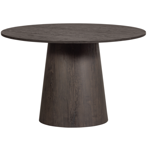 Ronde Eettafel Maan 120cm, kleur Donkerbruin