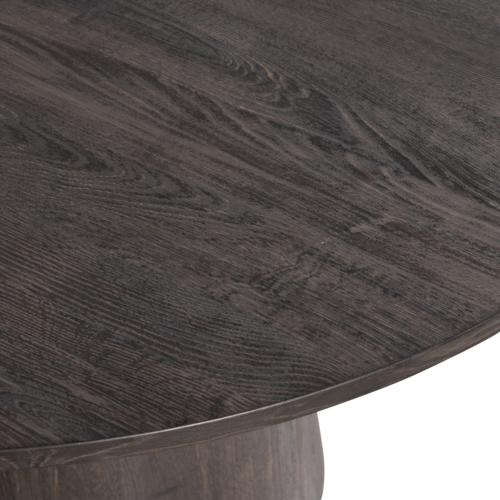 Ronde Eettafel Maan 120cm, kleur Donkerbruin - Afbeelding 4
