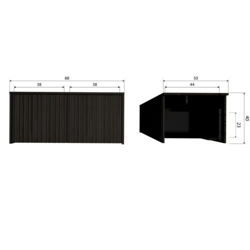 Kistbank New Gravure 88cm - Espresso - Afbeelding 7