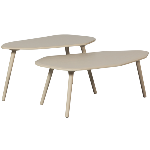 Organische Salontafel Davina Set van 2 stuks MDF - Dust