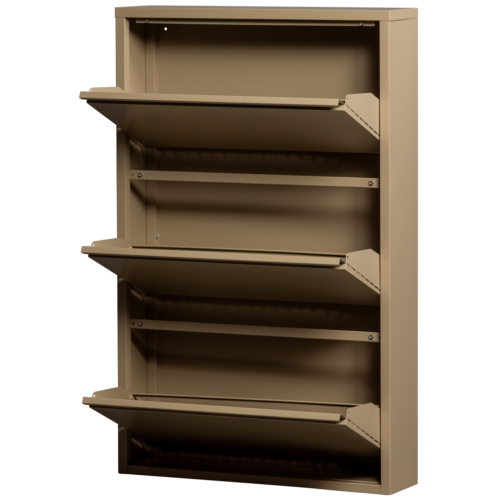 Schoenenkast Sabine 3-laags, 103 x 66cm, kleur Zand - Afbeelding 6