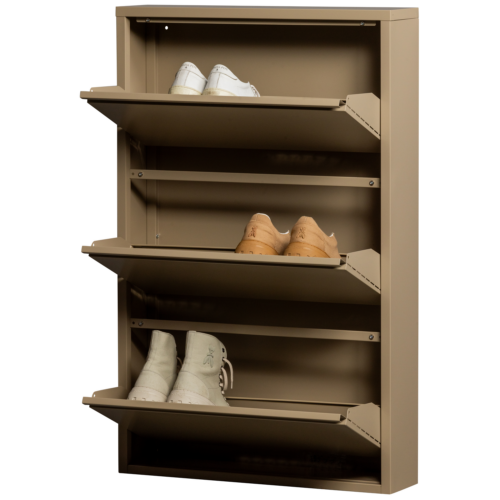 Schoenenkast Sabine 3-laags, 103 x 66cm, kleur Zand - Afbeelding 7