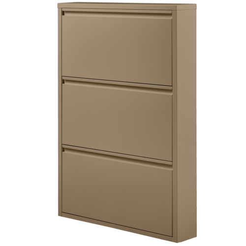 Schoenenkast Sabine 3-laags, 103 x 66cm, kleur Zand