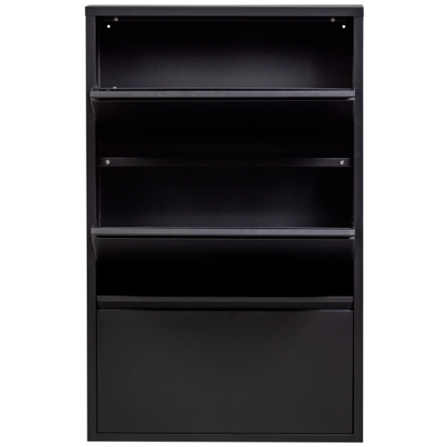 Schoenenkast Sabine 3-laags, 103 x 66cm, kleur Zwart - Afbeelding 5