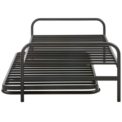 Bed Lucy Met onderschuifbed, 90 x 200cm, kleur Mat Zwart - Afbeelding 6