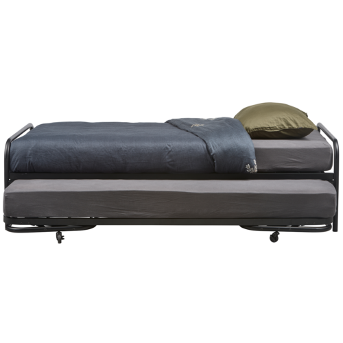 Bed Lucy Met onderschuifbed, 90 x 200cm, kleur Mat Zwart - Afbeelding 7
