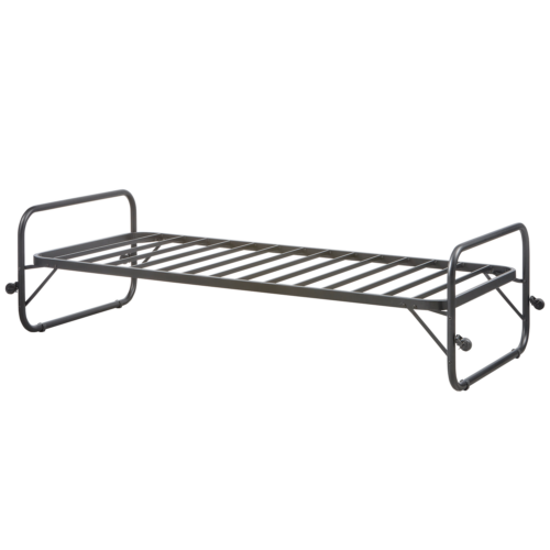 Eenpersoons onderschuifbed Metaal 90x200cm - Zwart
