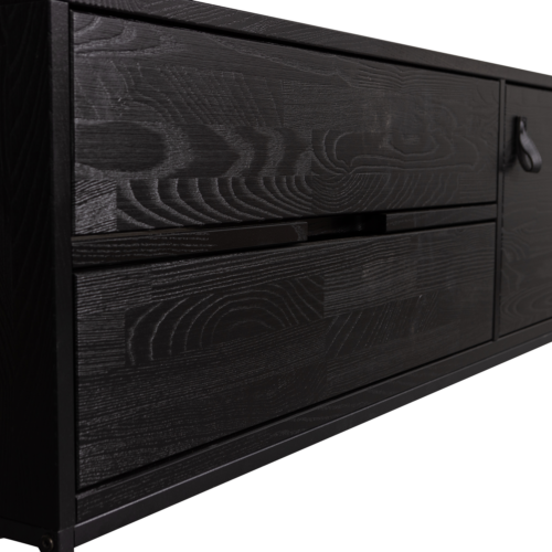 TV-meubel Silas Grenen 120cm - Zwart - Afbeelding 5