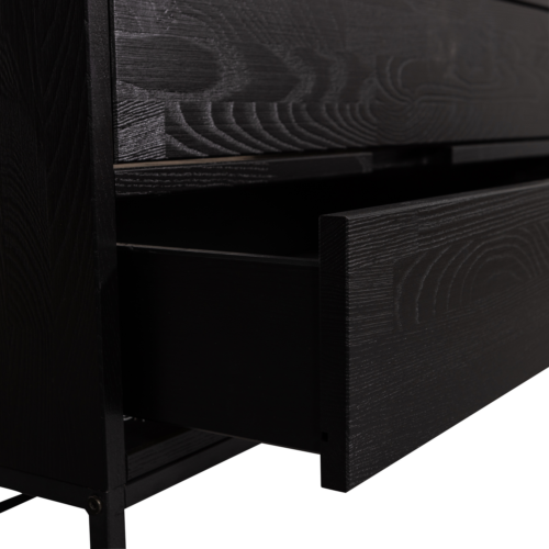 TV-meubel Silas Grenen 120cm - Zwart - Afbeelding 6